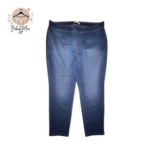 New Directions Size 18S Women’s Mid-Wash Straight Leg Jeans Classic Denim Style